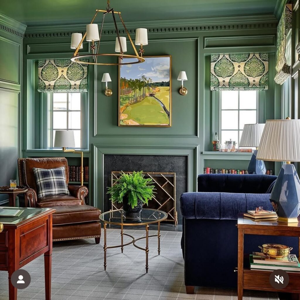 Stately Hunter Green and Navy