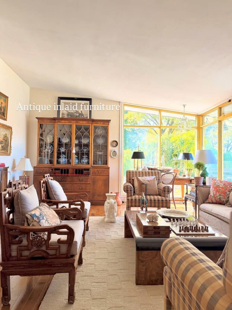Sunlit Heritage Inlaid Living Room