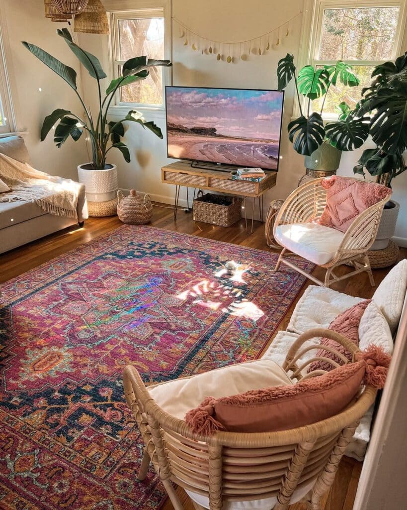 Sunlit Rattan Soft Glam Boho Glam