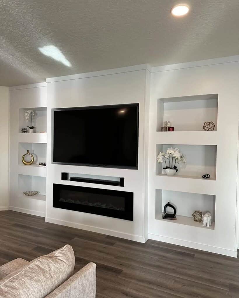 Symmetrical Fitted Media Wall
