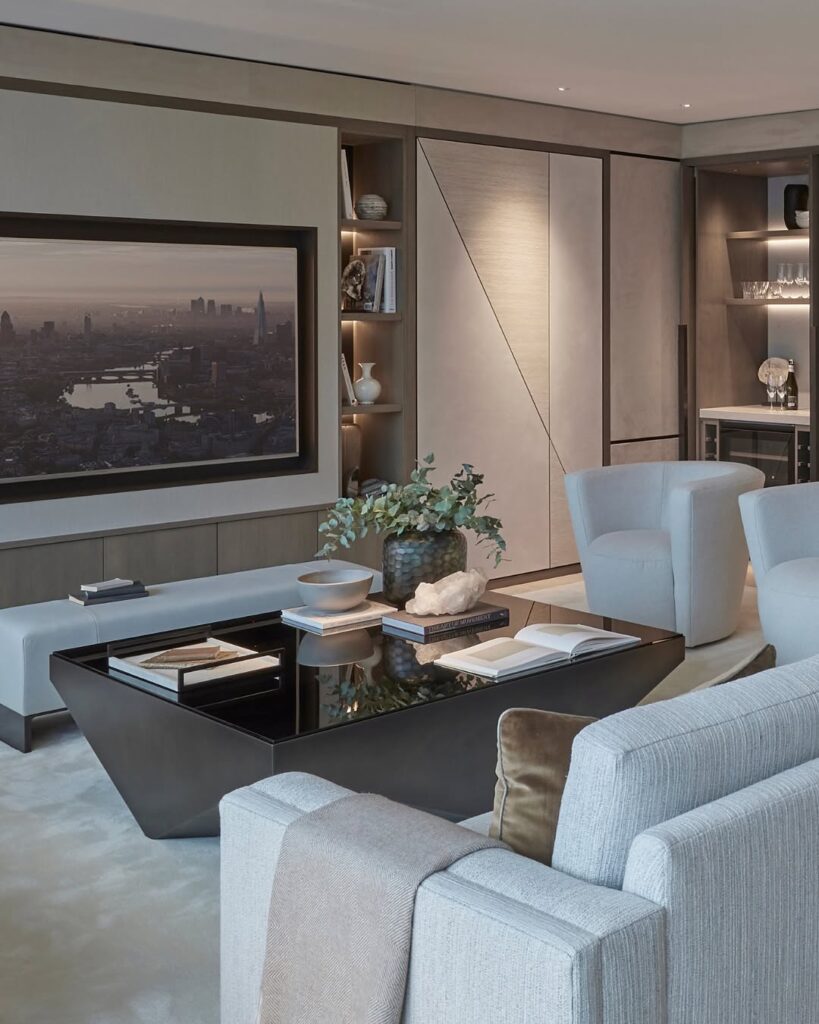 Taupe Architectural Media Wall