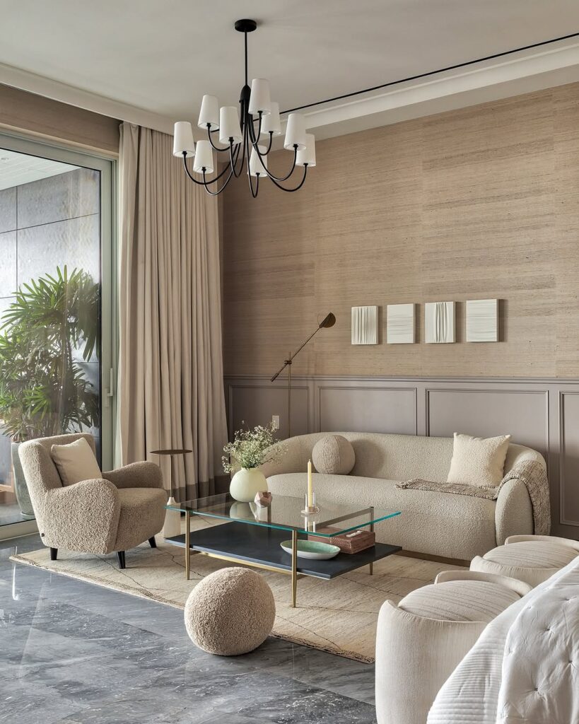 Taupe Paneling and Parisian Architectural Calm