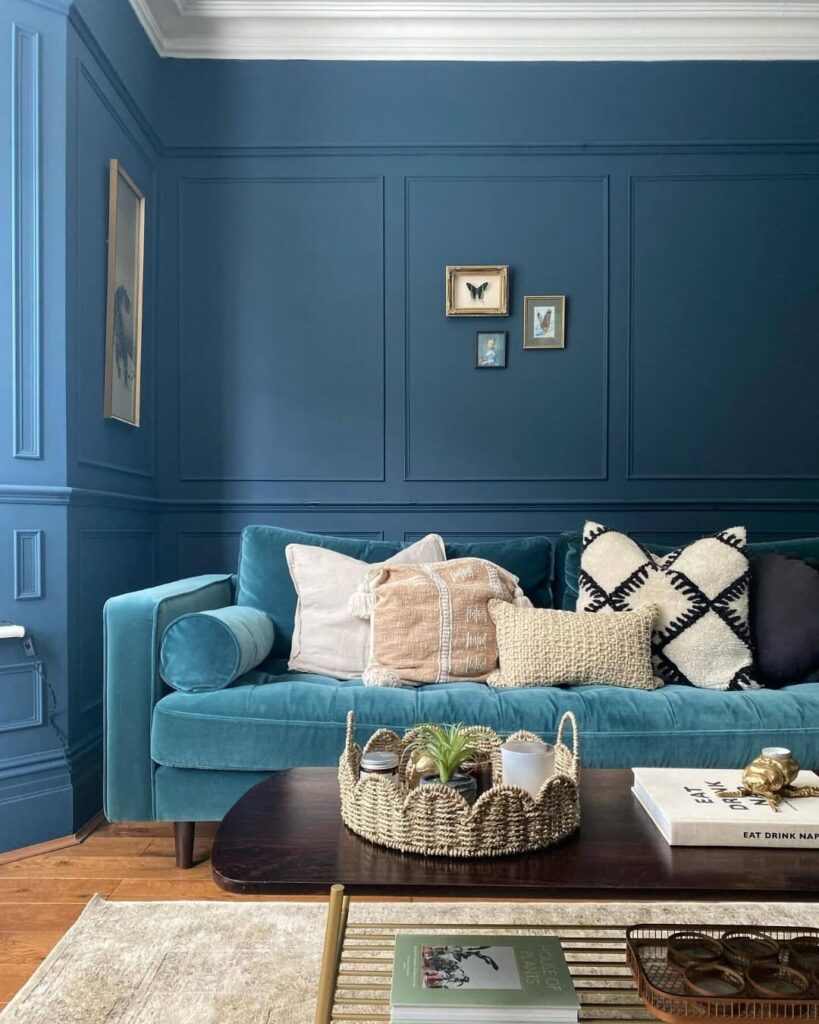 Teal Sofa Paneling