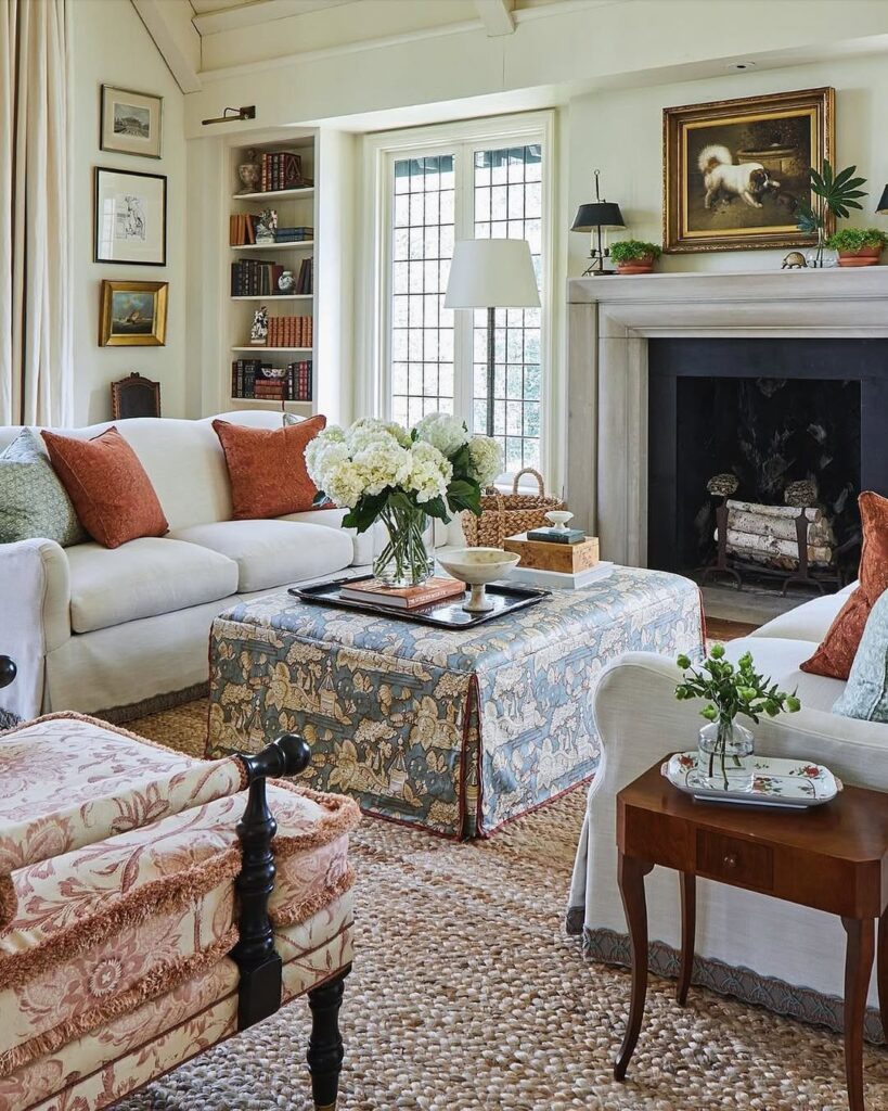 Traditional English Cottage Living Room