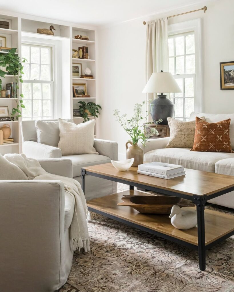 Traditional Heritage Warm Neutral Living Room