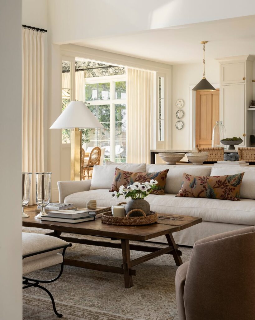 Traditional Rustic Refined Neutral Living Room