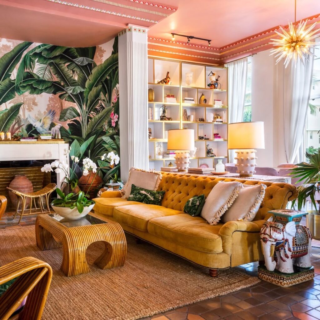 Tropical Deco in Sunset Tones