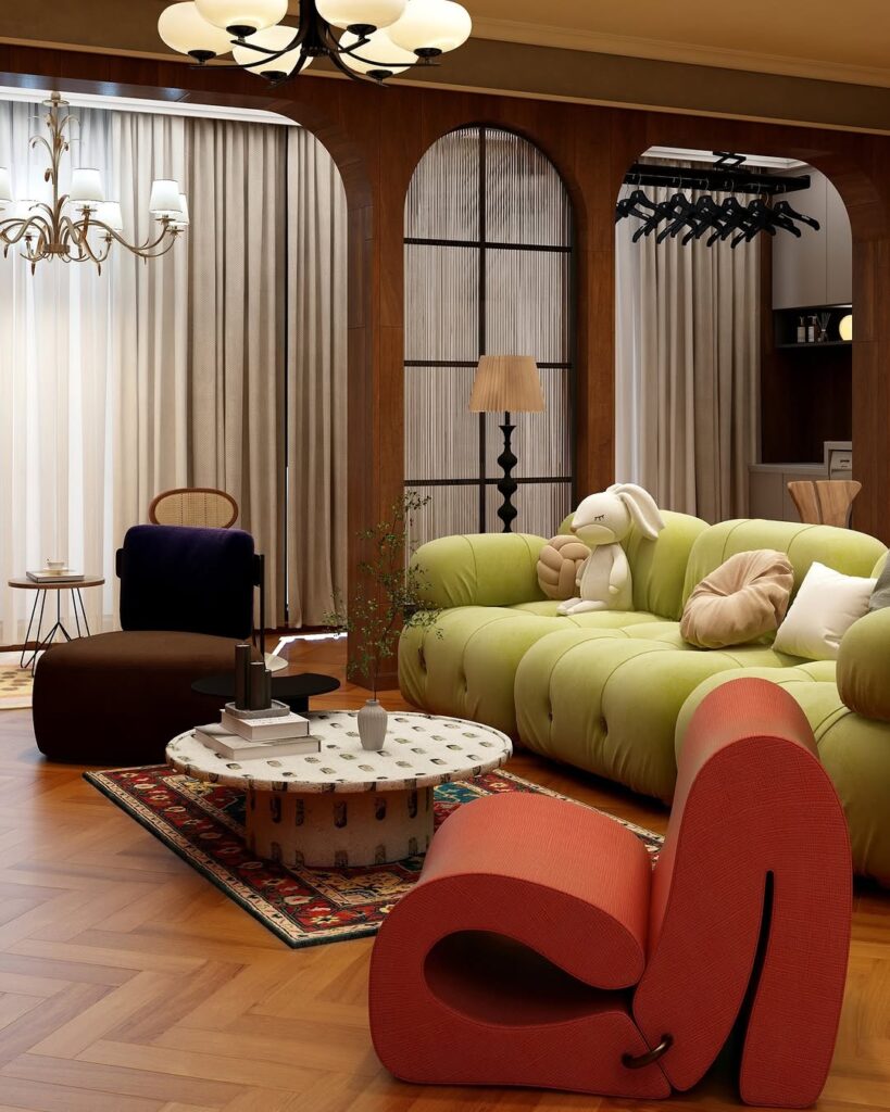 Tufted Lime Lounge Pit