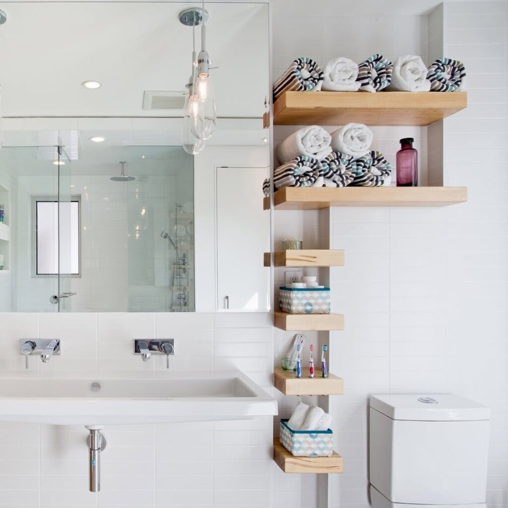 Vertical Mirror Shelf Column