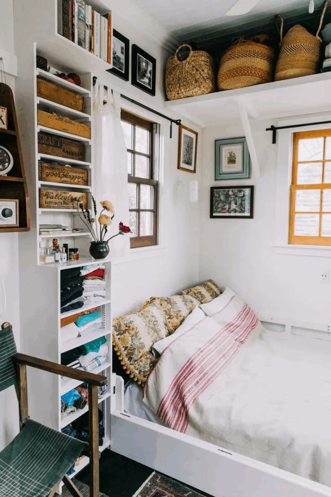 Vertical Shelving for Small Shared Bedrooms