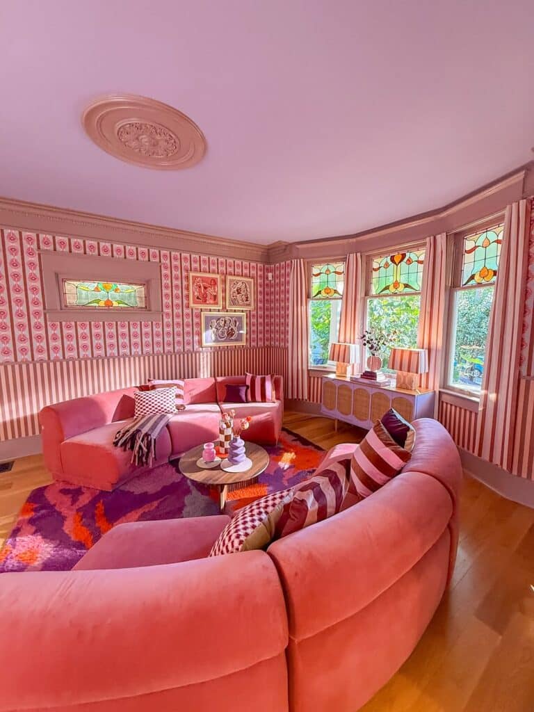 Victorian Patterned Pink Rose Parlor