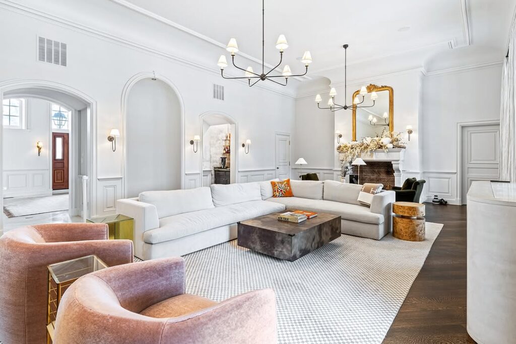 Victorian Salon with Plush Furnishings