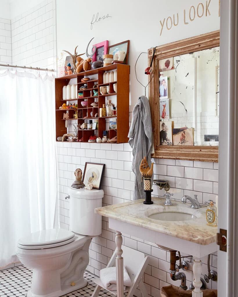 Vintage Farmhouse Apothecary Shelf