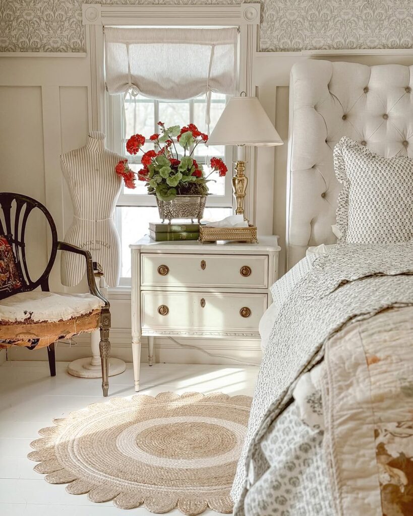 Vintage Heirloom Spring Floral Bedroom