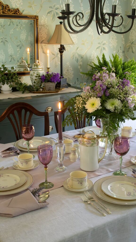 Vintage Lilac Tea Table