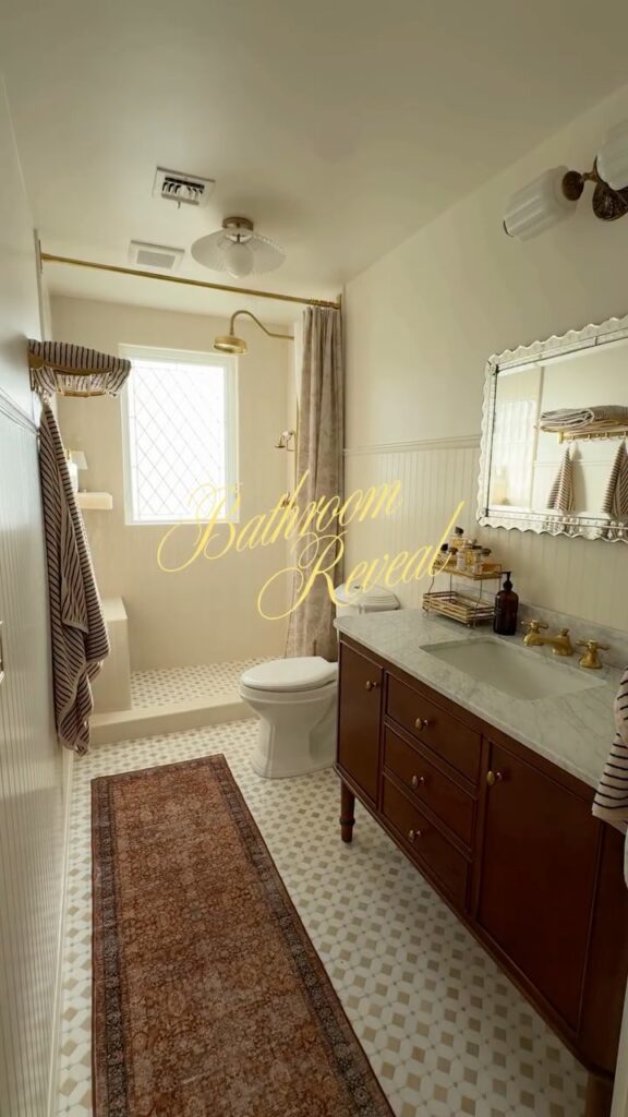 Walnut Vintage Cottage Vanity