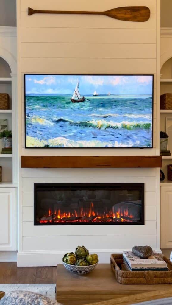 Warm Coastal TV Wall
