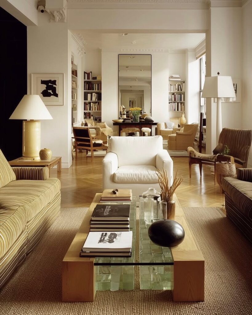 Warm Earthtone Parisian Modern Salon