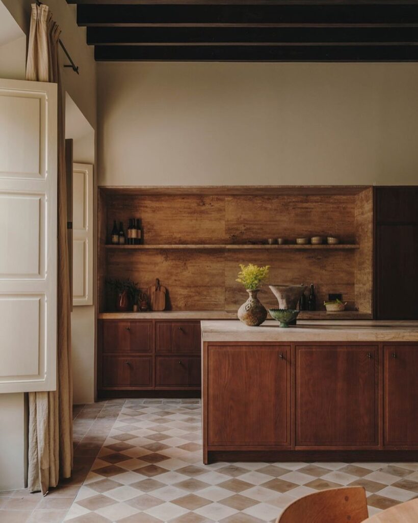 Warm Earthy Rustic Scandinavian Kitchen