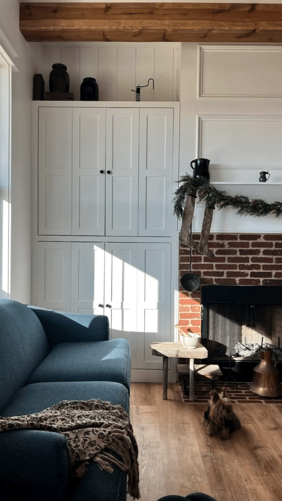 Warm Light Brick Modern Primitive Hearth