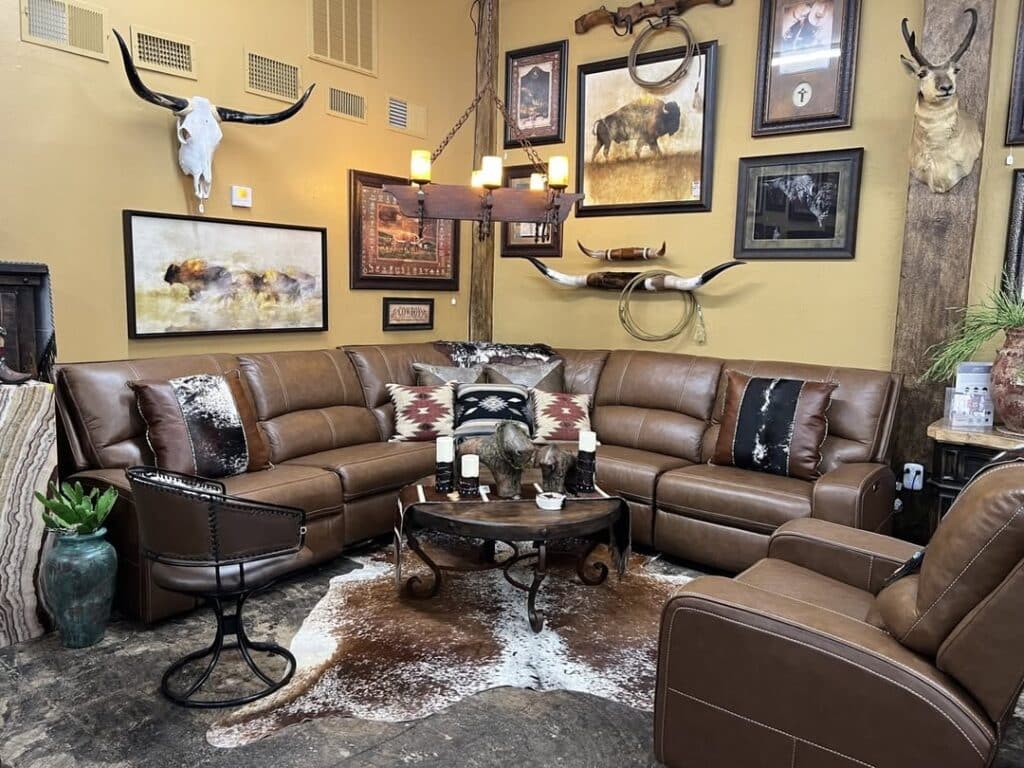 Western Southwestern Ranch-Style Living Room