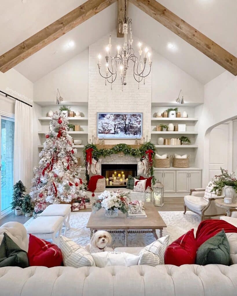 White and Red Farmhouse Christmas