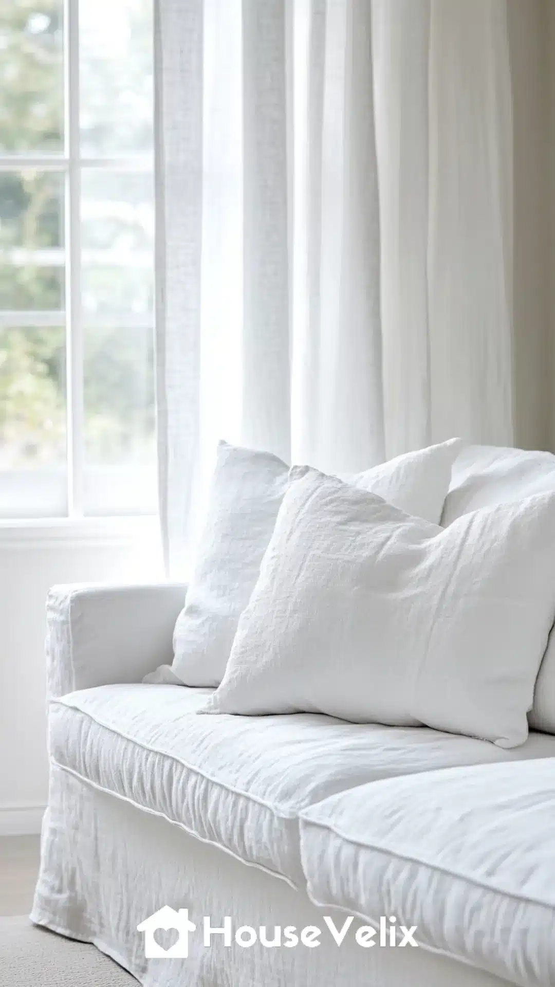 Sheer White Cotton Curtains for Maximum Sunlight