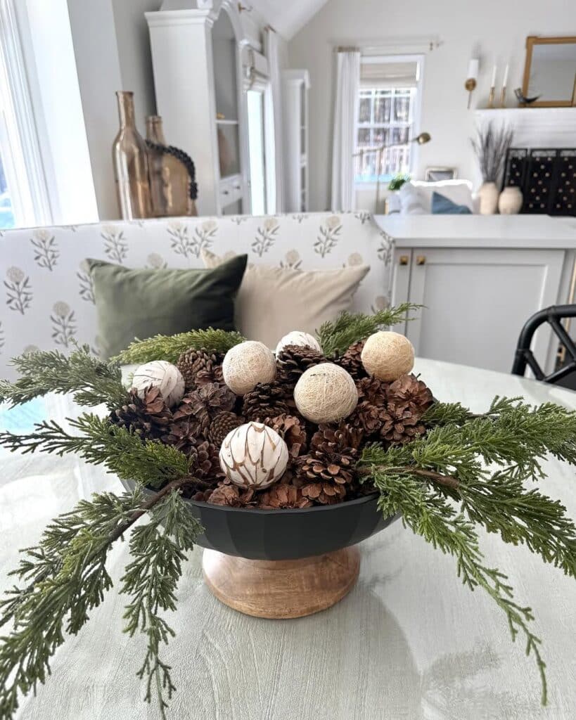Winter Woodland Pinecone Centerpiece