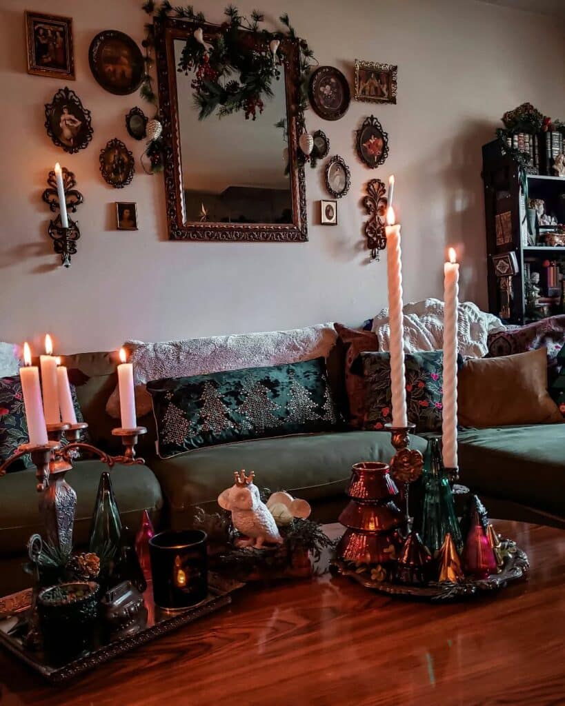 Witchy Candlelit Vintage Living Room