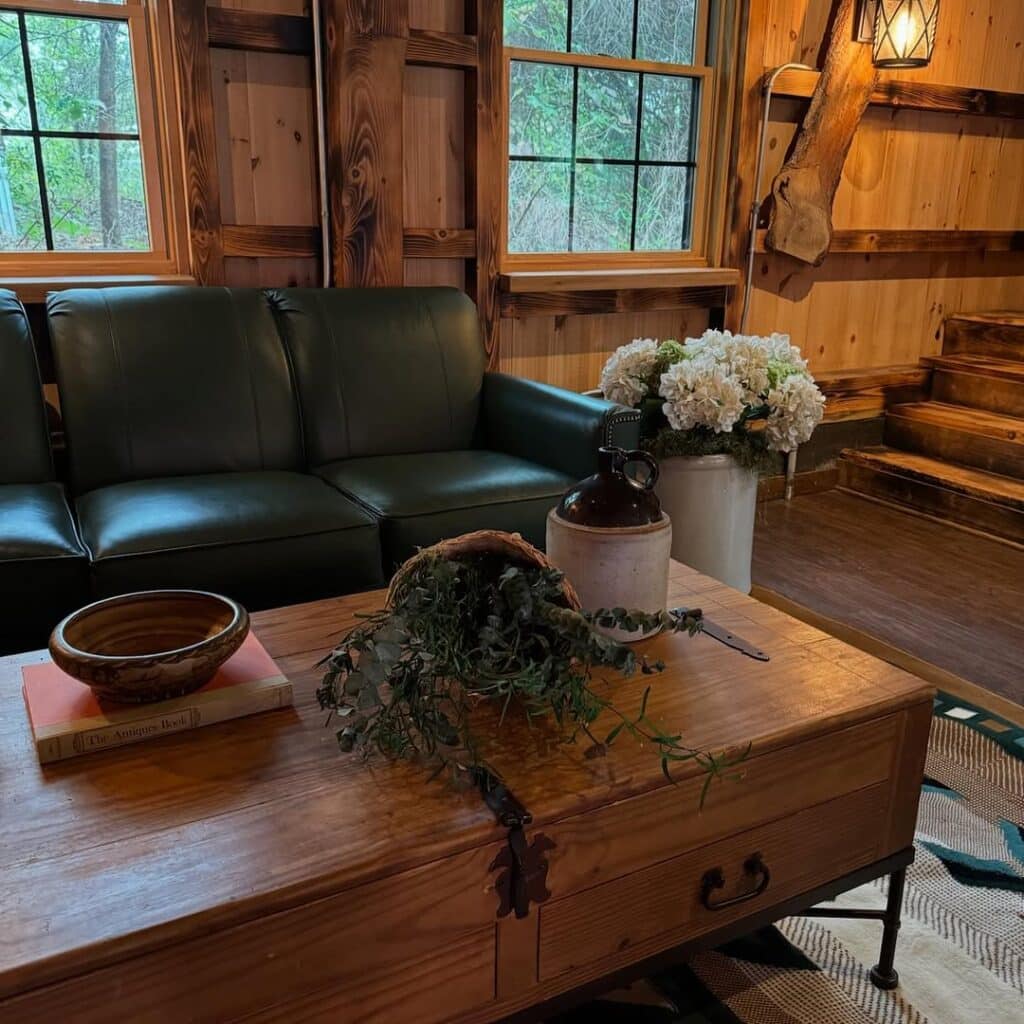 Woodland Primitive Nook with Crock Accents